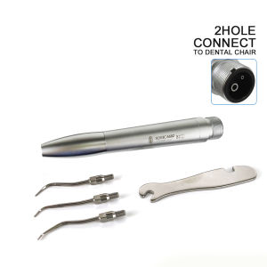 2/4 Hole Dental Air Scaler Professional with 3 Tips K1 K2 K3 Tooth Calculus Removal&Whitening Handpiece Essential Dentist Tools