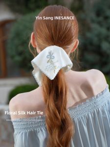 YINSANG | French Luxury Embroidered Scarf Style Hair Tie