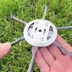 3T/6T Kepala Sikat Pisau Mesin Potong Rumput Bahan Kawat Baja Gendong Grass Trimmer Mata Bulat Bahan Kabel Baja Untuk Mesin