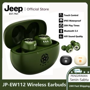 Jeep EW112 TWS Bluetooth 5.4 Wireless Earbuds Waterproof Noise Cancelling Bluetooth Earphones With Mics