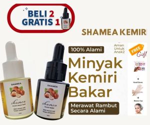 SHAMEA KEMIRI BAKAR ASLI - Penumbuh Rambut Brewok Alis Bulu Mata / Obat Rambut Rontok / Candlenut Oil / Penumbuh Rambut Cepat / Penumbuh Bulu / Penumbuh Kumis / Hitam Lebat / Serum Rambut Rusak / Pelurus dan Lembut