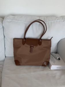 Korean Solid Color Womens Bag Fashion Casual Nylon Large Capacity Commuter Women Shoulder Bag Underarm Tote Bag