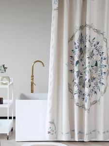 Bathroom shower curtain screen panel waterproof shower curtain sliding shower screen panel toilet waterproof partition shower curtain bathroom water-repellent cloth magnetic shower curtain suit 浴帘