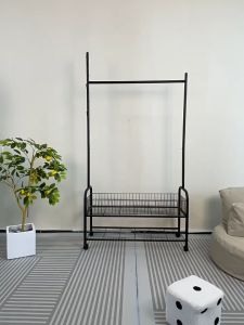 Large Capacity Coat Rack Bedroom Floor Standing Shelf Cloth Organizer Hanger Clothes Hanger Rak Baju 收纳器衣架