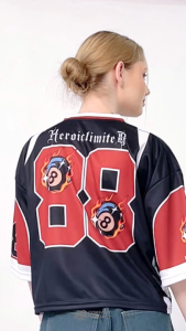 CROP TOP JERSEY OVERSIZE CROPGEARFORCE 88 HEROICLIMITED - JERSEY WANITA OVERSIZE - CROP JERSEY DRYFIT - JERSEY CROPTOP OVERSIZE - JERSEY WANITA CROP