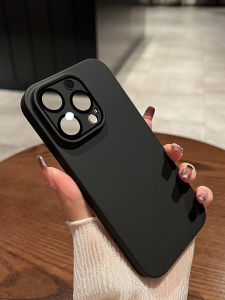 Ultra-Thin Full-Coverage Lens Film Phone Case for  16Pro 15Pro 15Plus 14ProMax 13Pro 12Pro Hard Shell Protective Cover