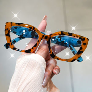 Womens Oversized Cat Eye Reading Glasses Tortoise Print Readers with Adjustable Spring Hinge Fashion Presbyopia Eyewear