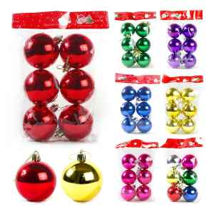 Electroplated Shiny Plastic Ornament Christmas Ball