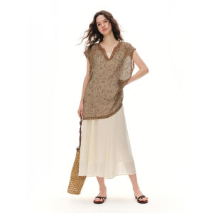 DUSHU | Loose Knit See-through Two-piece Dress