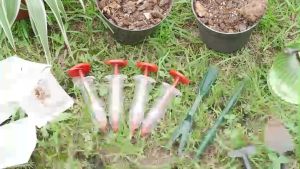 Alat Tanam Benih Mini Syringe Planter Manual Planter Seed Dispenser