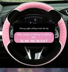 Bọc Vô Lăng Mùa Đông Bằng Vải Nỉ Dễ Thương Ấm Áp Kiểu Dáng Ngắn Phù Hợp Với Mọi Loại Xe Hơi Phụ Kiện Nội Thất Ô Tô