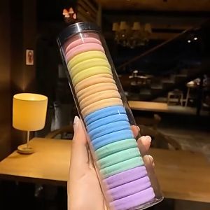 FG Ikat Rambut Wanita Set 20pcs Box Tali Ikat Rambut Polos Warna Warni Import Fashion Korea Wanita