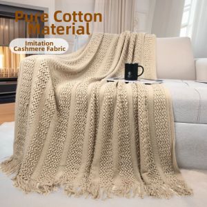 Luxury European Style Solid Color Throw Blanket Sofa Cover Bedspread Air Conditioning Blanket