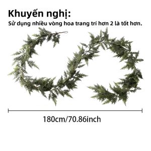 Dây Trang Trí Cây Thông Noel Nhân Tạo 1.5m/1.8m/2.7m Dùng Trang Trí Trong Nhà Ngoài Trời Bàn Lò Sưởi Tường Trang Trí Nhà Cửa Mùa Đông
