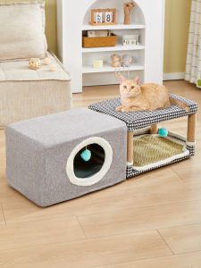 NANGDUXIONG | All-Season Durable Cat Bed Stool with Scratching Board Climbing Frame