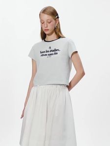 AIVEI | Youthful Letter T-Shirt Short Sleeves
