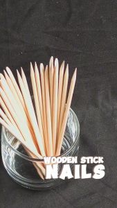Orange Wood Stick Stik Kayu untuk Manicure Nail Art Serbaguna Wooden Stick Multipurpose Alat Penghilang Kutikula