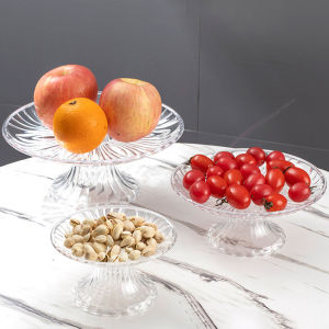 Creative Acrylic Fruit Plate Clear Embossed Snack Candy Tea Plate KTV Bar Special Plastic Plate Multipurpose Exquisite Storage T