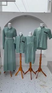 COUPLE KELUARGA MUSLIM BAJU SARIMBIT KELUARGA AZIZAH SERIES TERLARIS AYAH IBU ANAK LEBARAN SYARI BAJU KOKO PRIA GAMIS ANAK BAJU KOKO ANAK