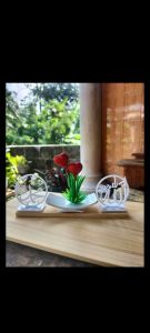 pajangan dashboard mobil Allah dan Muhammad Glitter love mewah