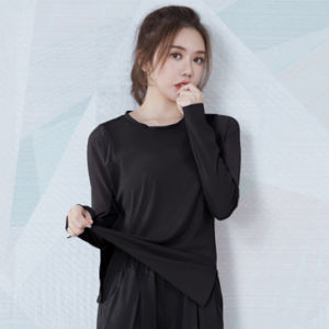 Professional Yoga Fitness Outfit Womens Long Sleeve Sportswear Breathable Quick Dry Polyester Morning Run Trendy Autumn New Style