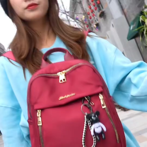 Tas Ransel Wanita Nylon Waterproof Kekinian