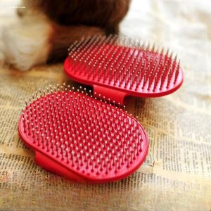 Thickened Handheld Dog Bathing Brush Multi-Functional Massage Portable Elliptical Universal Pet Grooming Tool for Dogs