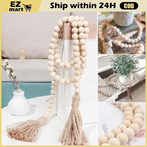 Wood Bead Rattan Macrame Diy Rustic Tassel Country Wall Hanging Garlands Kits Tassels Boho Gift Natural Style Home Decoration