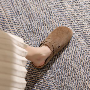 Dép Da Thật Mùa Hè Cho Nam Đế Dày Đế Mềm Dép Xăng Đan Phong Cách Thường Ngày Dép Đi Câu Cá Đế Xuồng Mũi Tròn