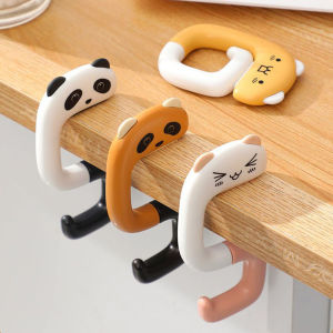 Cartoon Portable School Bag Hook Detachable Desktop Paste-Free Hook Cartoon Storage Hook Hanging Bag Artifact