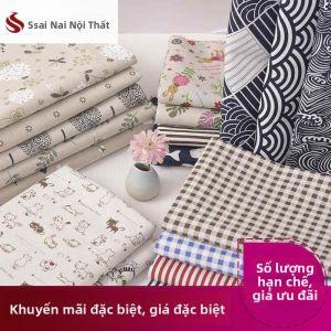 FEIZHUXIANSEN | Vải Linen Cotton Sọc Giá Giảm