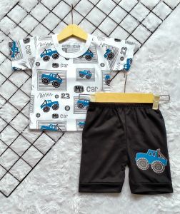 Setelan Baju Bayi Laki-Laki 0-12 Bulan - Baju Bayi Cowok dengan Realpict (READY STOCK) - Toko Panglima 01