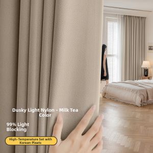 BUXIANSEN | Fully Blackout Soundproof Stain-resistant Insulating Hook Type Curtain