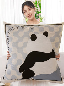 อุปกรณ์ตกแต่งบ้าน อุปกรณ์เสริมโซฟาขนาดใหญ่ หมอนอิงลายหมีแพนด้า 70x70 ไม่รวมฟองน้ำ หมอนอิงสำหรับนอนในห้องนอน หมอนอิงสำหรับลำตัว