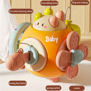Baby Busy Ball-Hand Grab Ball Puzzle Cube Polyhedral Six-sided Toy Baby Early Education Turn Fun Toys Christmas/Birthday Gifts for Kids