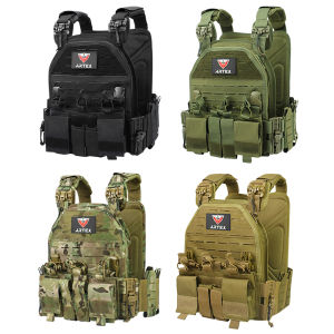 Artex 6094 Combat Vest Outdoor Hunting Protective Shoulder Adjustable Airsoft Plate Carrier 500D Nylon Outdoor Vest 8008