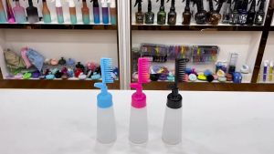 JIHOG 120ml hair Dye bottle กับ applicator Brush Salon hair coloring ขวดย้อมผม