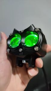 MODIFIKASIMARKET - Lampu Tembak Laser Gun OWL SQL 2 Mata 20W DC 12-24V dengan Demon Eyes