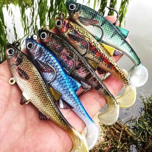 PROBEROS 5 Nhân Tạo Mồi Shad Mềm Swimbait Mồi Câu Cá 8-13Cm Mái Chèo Đuôi Chữ T Cá Giả Cho Pike Zander Bass - Đại Dương Sông Hồ