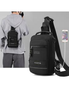 New Mens Outdoor Fashion Crossbody Bag Single Shoulder Backpack Waterproof Multifunctional Small Backpack for Hiking Traveling