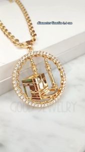Cute Jewelry Kalung Dewasa Kakbah Bulat Rantai Medan Mewah Perhiasan Wanita KL 018