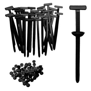 100PCS Heavy Duty Nylon Ties Self-Locking Design with Pins and ButtonsUV Resistant Tie Buckle Tool for Everyday Automotive F