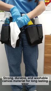Kleensafe Housekeeping/Janitorial Heavy Duty Utility Belt 4 pocket adjustable waist belt tool organizer multi-functional cleaning accessories