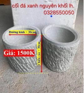 cối đá xanh kích thước lớn giã đủ được mọi thứ từ bé đến lớn không no lòng cối bị nhỏ