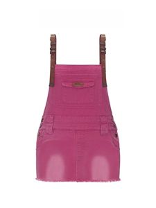 กระโปรงยีนส์สั้นทรงเอสีชมพูแดงสดใสสำหรับผู้หญิงในช่วงฤดูร้อน กระโปรงทรงเอเข้ารูปสไตล์เกาหลี กระโปรงสั้นทรงเอเข้ารูปอเนกประสงค์