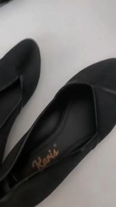 Sepatu karet flat shoes Wanita Hitam Polos Untuk Kerja Size 36 - 40 KARIS A538