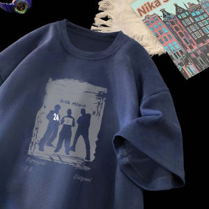 Áo Thun Nam Tay Ngắn Cotton Nguyên Chất Dáng Rộng Mùa Hè Thường Ngày in Họa Tiết 3D Thoáng Khí Thoải Mái Cho Cặp Đôi