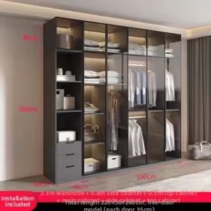 PAMEDI | Custom Modern Luxe Glass Door Wardrobe