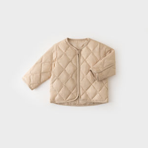 Warm Duck down Jacket for Toddlers And Young Children Lightweight Basic Patterned with White Duck down Filling Nylon Material