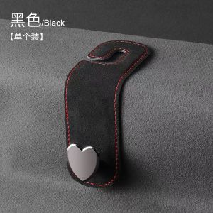 Heart Shape Metal Car Seat Headrest Hooks 2 in 1 Leather Car Seat Back Hook Purse and Bag Backpack Double Hook Car Seat Hanger